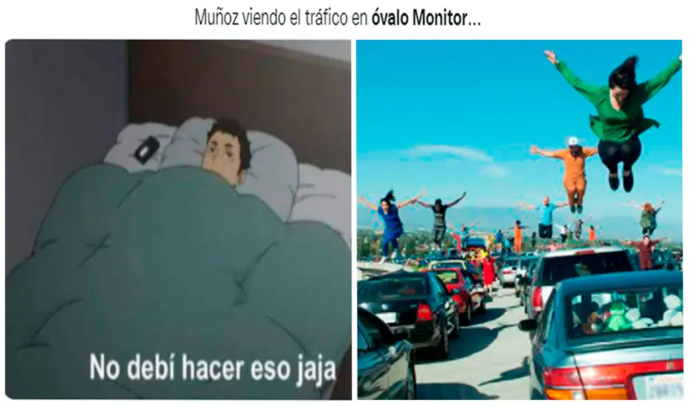 Algunos usuarios compararon de manera cómica el tráfico con series y películas". Foto: composición LR/Twitter Algunos usuarios compararon de manera cómica el tráfico con series y películas". Foto: composición LR/Twitter