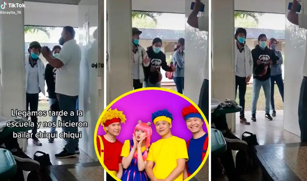 A pesar del incómodo momento, los jóvenes sabían que estaban en falta y obedecieron al pedido. Foto: captura de TikTok