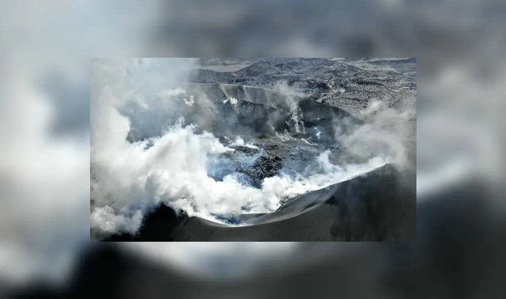 Este es el quinto domo encontrado en el cráter del Sabancaya. Foto: Ingemmet
