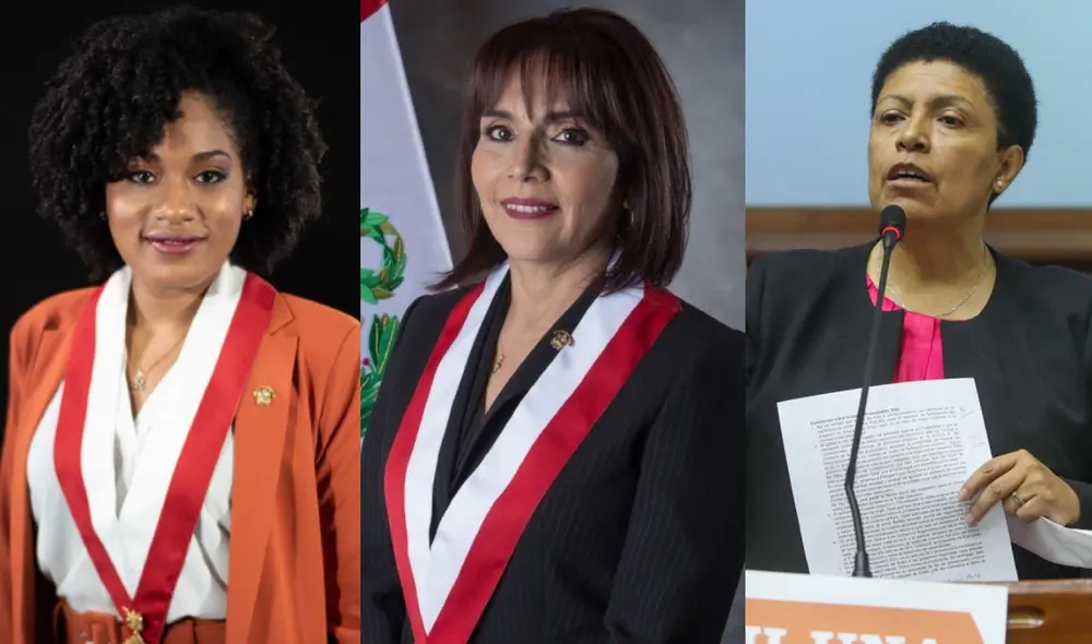 Rosangella Barbarán, Patricia Juárez y Martha Moyano visitaron por primera vez al expresidente este 2022. Foto: Composición AFP