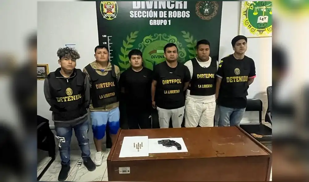 Sujetos fueron llevados a la Divincri de Trujillo para continuar con la investigación. Foto: PNP