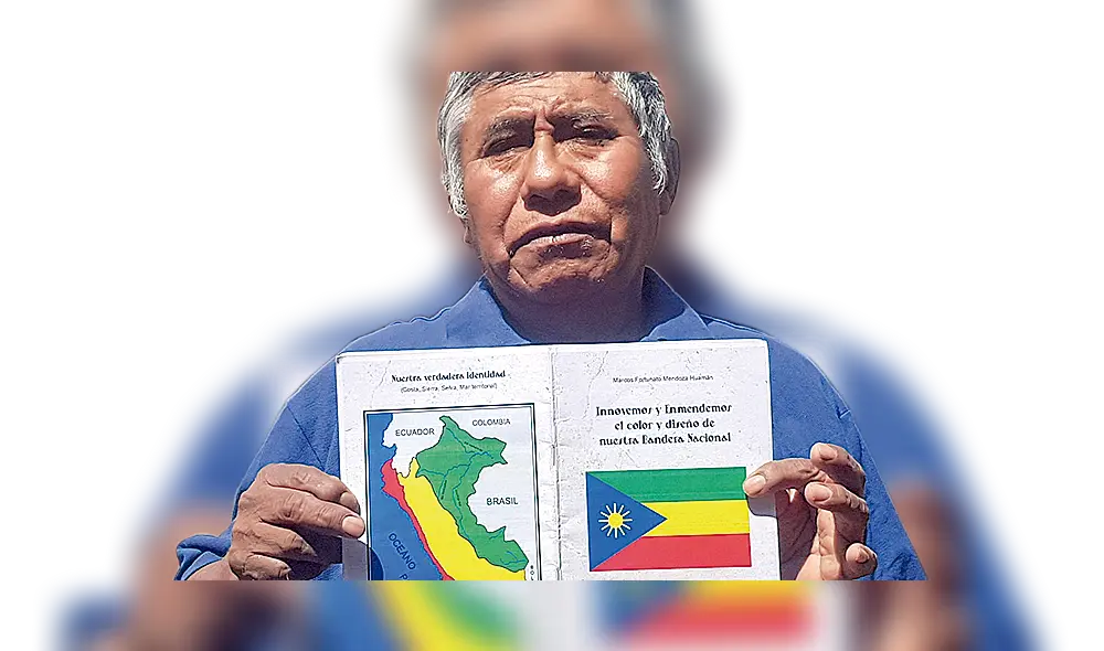Autor. Marcos Mendoza Huamaní propuso el cambio de bandera. Foto: La República