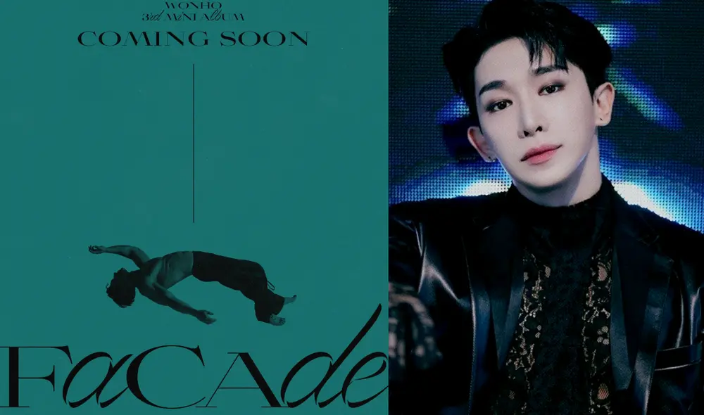 "Facade" será el comeback de Wonho tras "Obsession", single lanzado en febrero del 2022. Foto: composición Highline