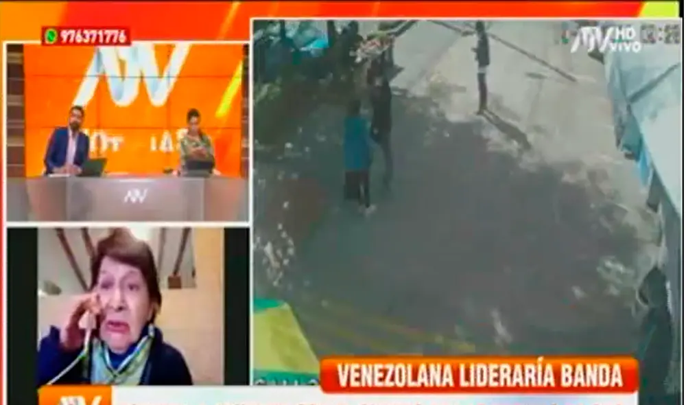 Las cámaras de seguridad captaron en video, el momentos exacto donde la abuelita era engañada por la mujer. Foto captura Edición Matinal.