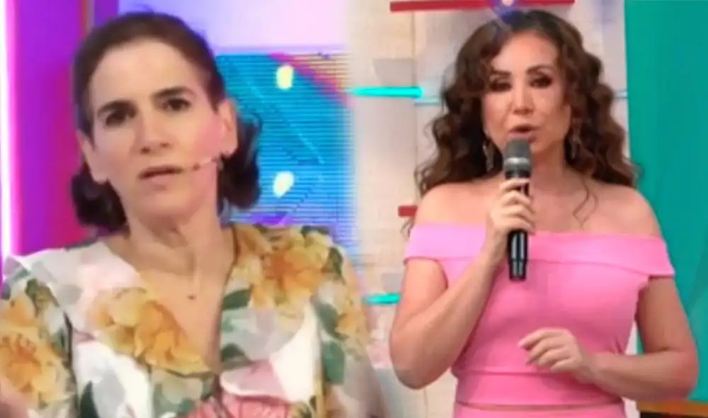 Gigi Mitre y 'Peluchín' despotricaron contra Janet Barboza este 25 de mayo en "Amor y fuego". Foto: composición LR/captura Amor y fuego Gigi Mitre y 'Peluchín' despotricaron contra Janet Barboza este 25 de mayo en "Amor y fuego". Foto: composición LR/captura Amor y fuego