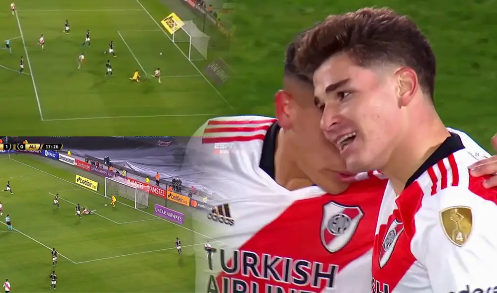 Julian Álvarez anotó un doblete en el partido Alianza Lima vs. Rover Plate. Foto: composición/captura ESPN