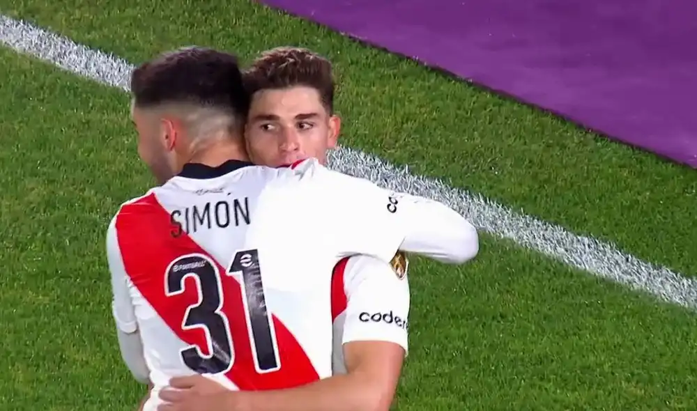 Julián Álvarez anotó un hat-trick antes de viajar con la selección argentina. Foto: captura/ESPN