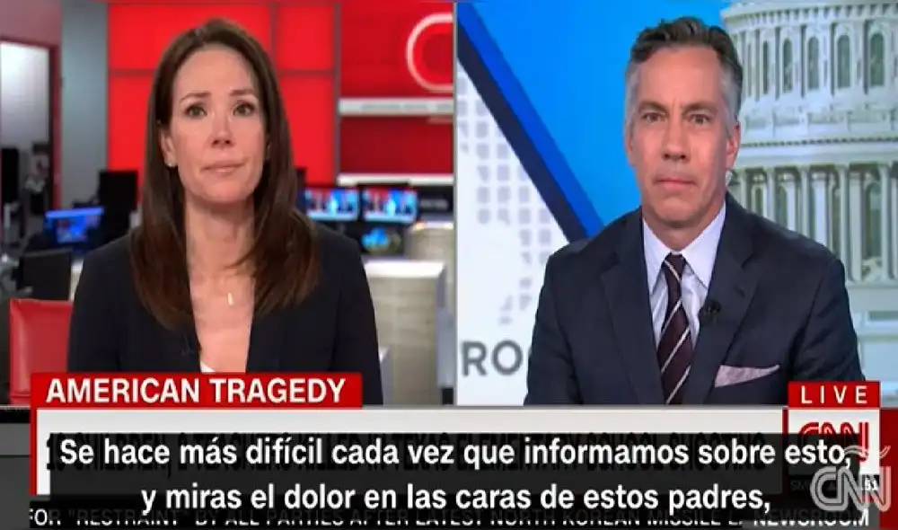 La presentadora de CNN Erica Hill no dudó en expresar su pesar tras la tragedia ocurrida en una escuela primaria de Texas, EE. UU. Foto: captura de CNN