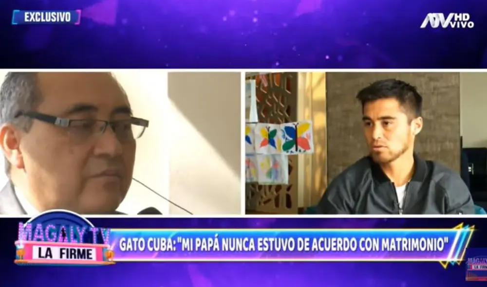 Rodrigo Cuba señala que su papá no apoyó su matrimonio con Melissa Paredes. Foto: captura de ATV