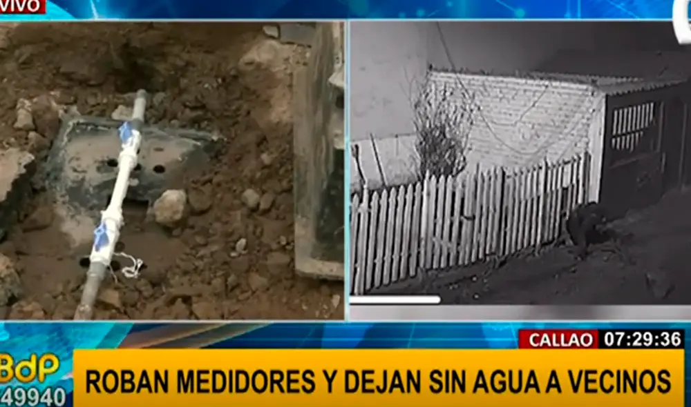 Un equipo técnico de Sedapal atendió la alerta del robo de cinco medidores en el Callao. Foto captura BDP. Un equipo técnico de Sedapal atendió la alerta del robo de cinco medidores en el Callao. Foto captura BDP.
