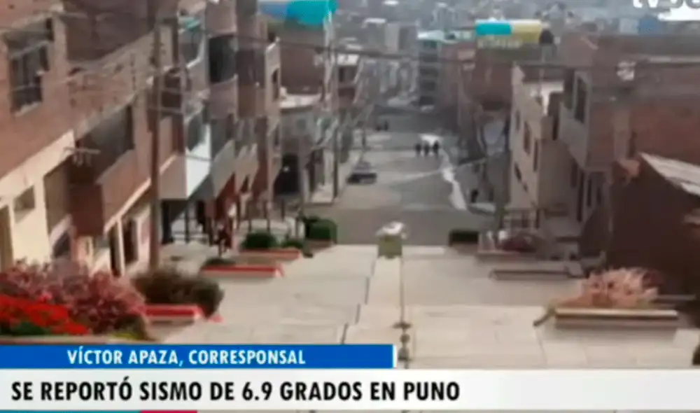 El sismo se registró a 20 kilómetros al noreste de Ayaviri, en Melgar, y tuvo una profundidad de 240 kilómetros. Foto: captura de TV Perú El sismo se registró a 20 kilómetros al noreste de Ayaviri, en Melgar, y tuvo una profundidad de 240 kilómetros. Foto: captura de TV Perú