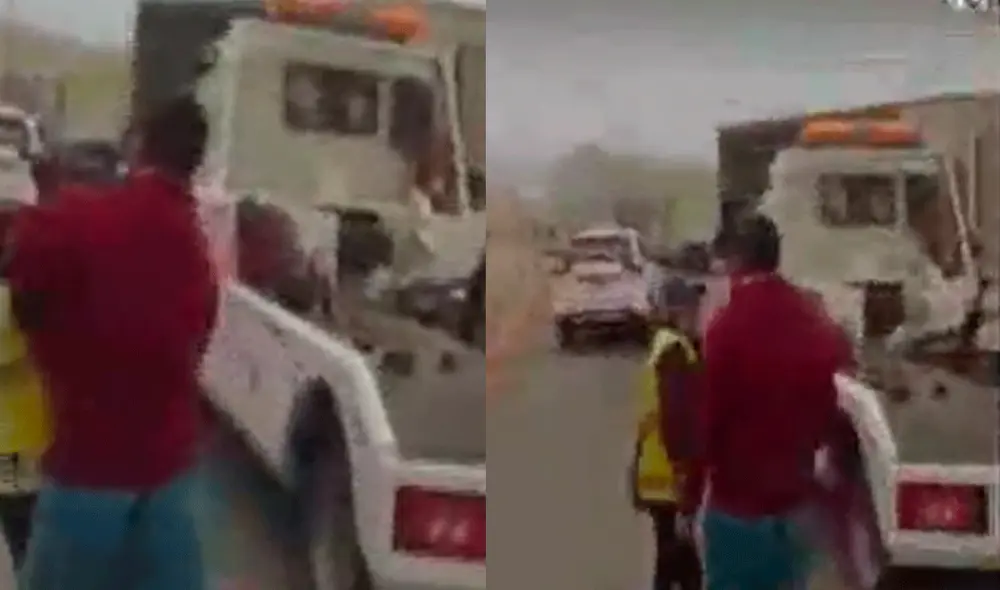 El hecho ocurrió durante un operativo de tránsito en la calle Condominios, en el Rímac. Foto: captura de ATV El hecho ocurrió durante un operativo de tránsito en la calle Condominios, en el Rímac. Foto: captura de ATV