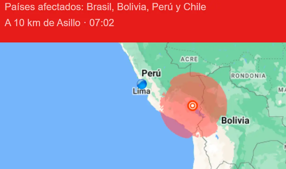 Conoce las últimas noticias del temblor en Bolivia. Foto: captura/Google Conoce las últimas noticias del temblor en Bolivia. Foto: captura/Google