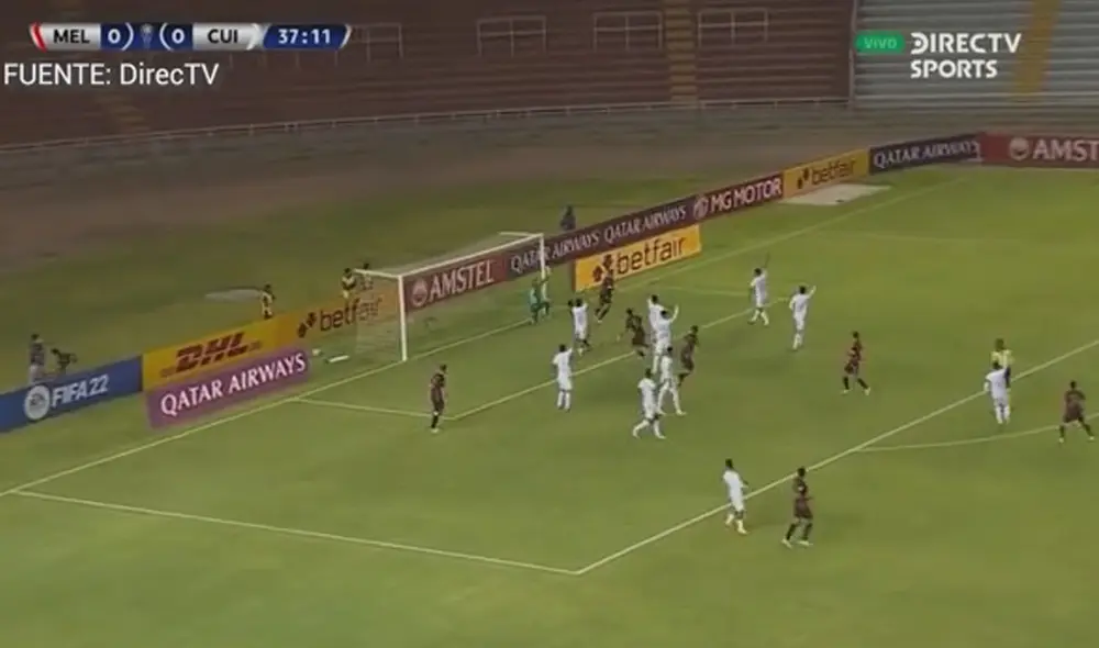 Mlegar vs. Cuiabá: Jean Pierre Archimbaud anotó al minuto 38 del primer tiempo. Foto: captura DirecTV Sports Mlegar vs. Cuiabá: Jean Pierre Archimbaud anotó al minuto 38 del primer tiempo. Foto: captura DirecTV Sports