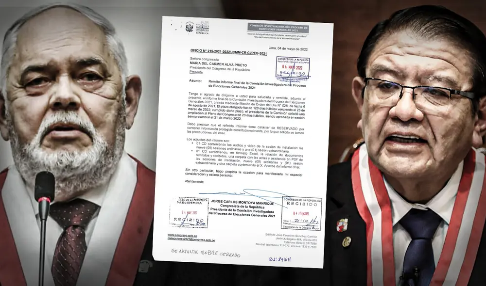 Informe final de la Comisión presidida por Jorge Montoya insiste en la teoría del supuesto fraude electoral pese a las pruebas en contra. Foto: composición de Jazmín Ceras / GLR