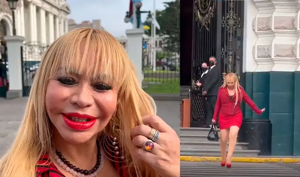 Susy Díaz regresa al Congreso para grabar película. Foto: composición GLR