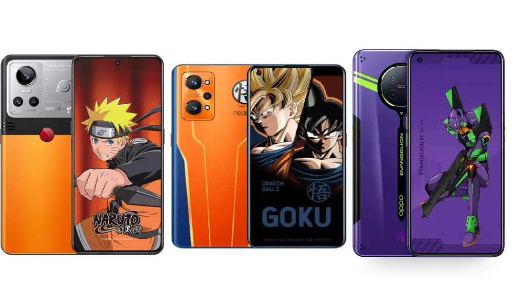 Conoce los mejores celulares de animes que hay en la actualidad. Foto: composición LR Conoce los mejores celulares de animes que hay en la actualidad. Foto: composición LR