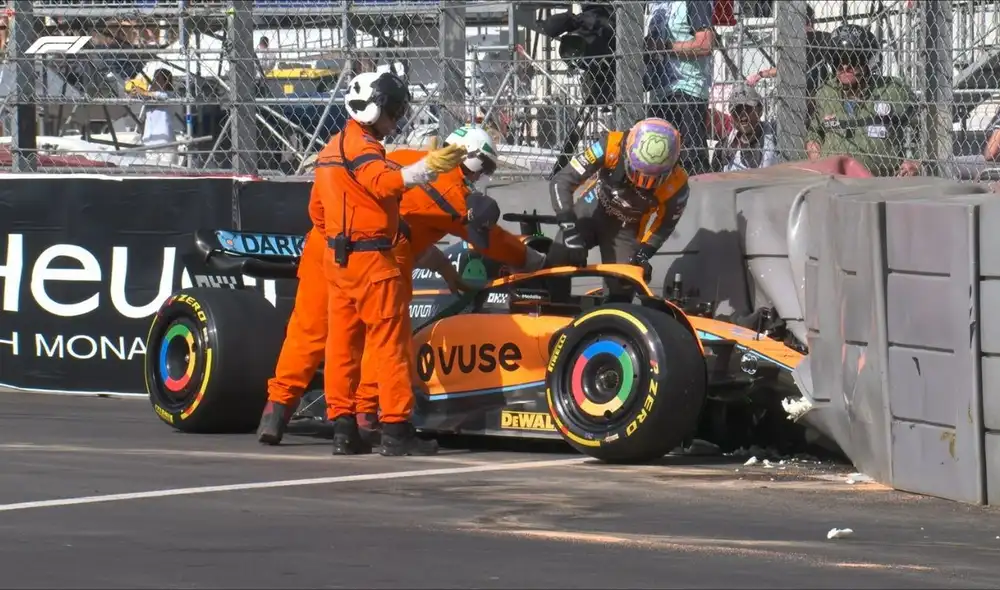 Ricciardo chocó en Mónaco. Foto: F1.