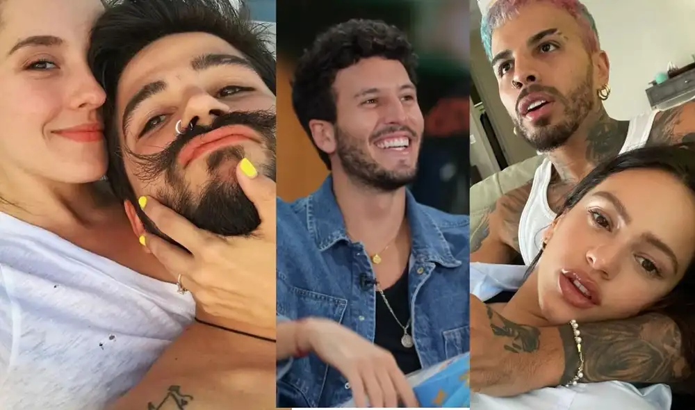 Sebastián Yatra habría sido grabado, mediante una cámara escondida, diciendo que Camilo no está enamorado de Evaluna ni Rauw de Rosalía. Foto: Composición/Evaluna/Instagram