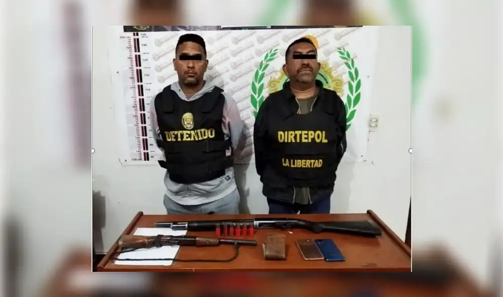 Fueron atrapados por inmediaciones del sector Las Canteras, del distrito Huanchaco. Foto: PNP Fueron atrapados por inmediaciones del sector Las Canteras, del distrito Huanchaco. Foto: PNP