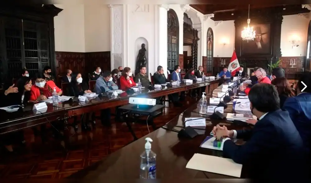 En sesión del Consejo Nacional de Seguridad Ciudadana se aprobó la Unidad de Flagrancia. Foto: Corte de La Libertad.