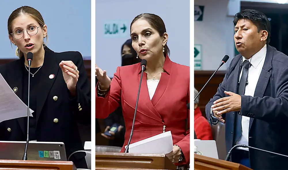 Plan. Adriana Tudela, autora del proyecto; Patricia Juárez, presidenta de la Comisión de Constitución; y Waldemar Cerrón, que se suma a la iniciativa.