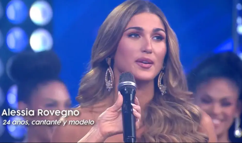 Alessia Rovegno es una de las modelos favoritas para ganar la corona del Miss Perú. Foto: captura América TV Alessia Rovegno es una de las modelos favoritas para ganar la corona del Miss Perú. Foto: captura América TV