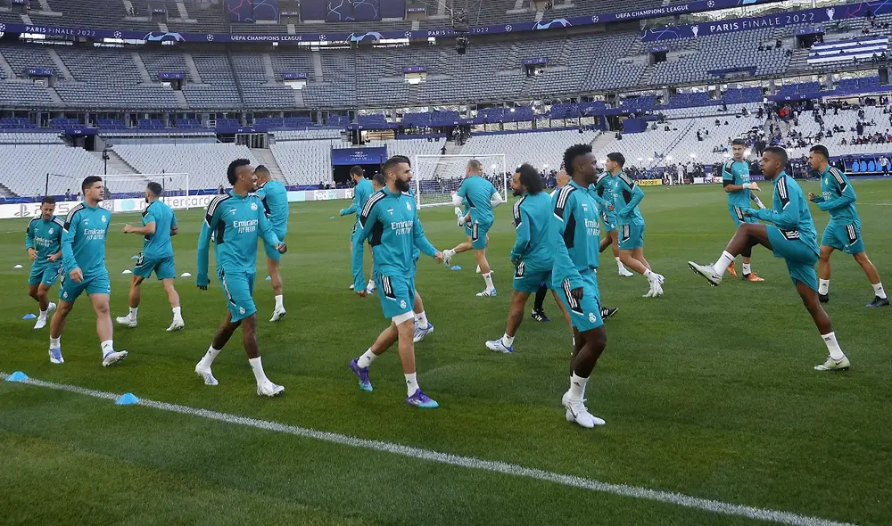 Reconocimiento del Stade de France de parte del Real Madrid. Foto: EFE.