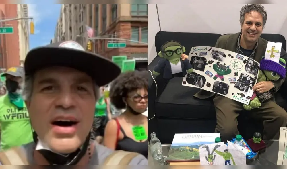 Mark Ruffalo participa en marcha a favor del aborto. Foto: composición LR