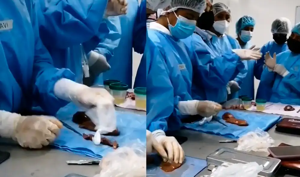 El joven sorprendió a varios usuarios con su curiosa forma de entretenerse en sus clases de enfermería. Foto: captura de TikTok