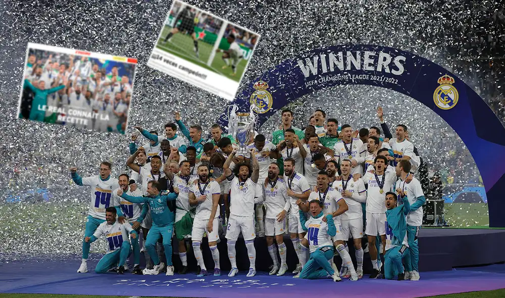 Real Madrid se coronó otra vez en la Champions. Foto: composición GLR/EFE Real Madrid se coronó otra vez en la Champions. Foto: composición GLR/EFE
