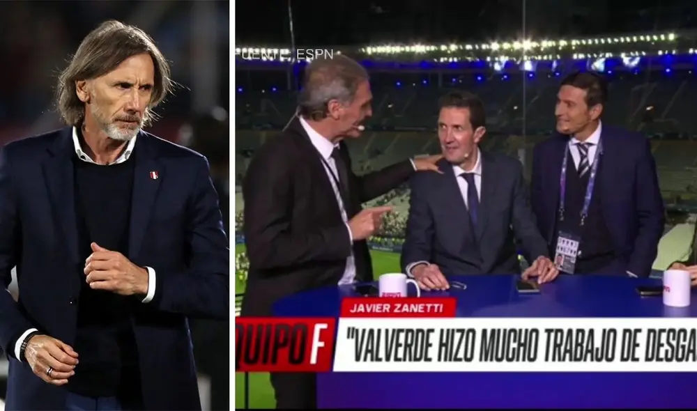 Ricardo Gareca le envió un mensaje a Ruggeri. Foto: composición/FPF/ESPN