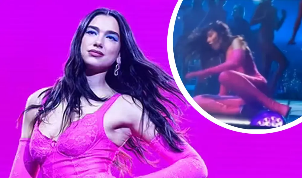 Dua Lipa sufrió un accidente en el escenario del Mediolanum Forum Assago de Milán (Italia). Foto: DailyMail