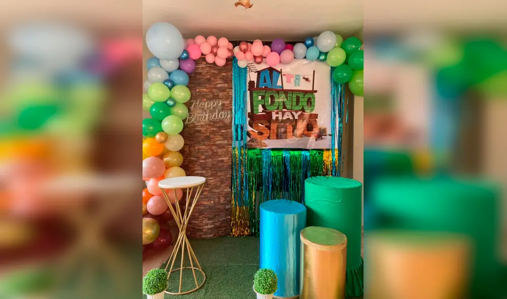 El hombre adornó su casa con la temática de "Al fondo hay sitio" para celebrar su cumpleaños. Foto: captura de Facebook