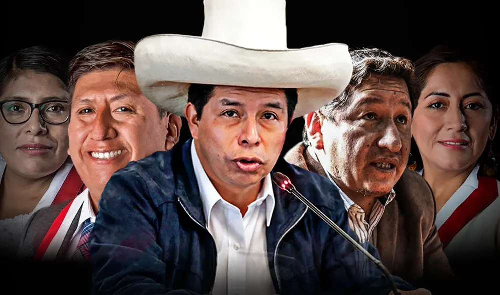 El presidente Pedro Castillo aún no se pronuncia sobre la postura que ha tomado la bancada de Perú Libre. Foto: composición Fabrizio Oviedo