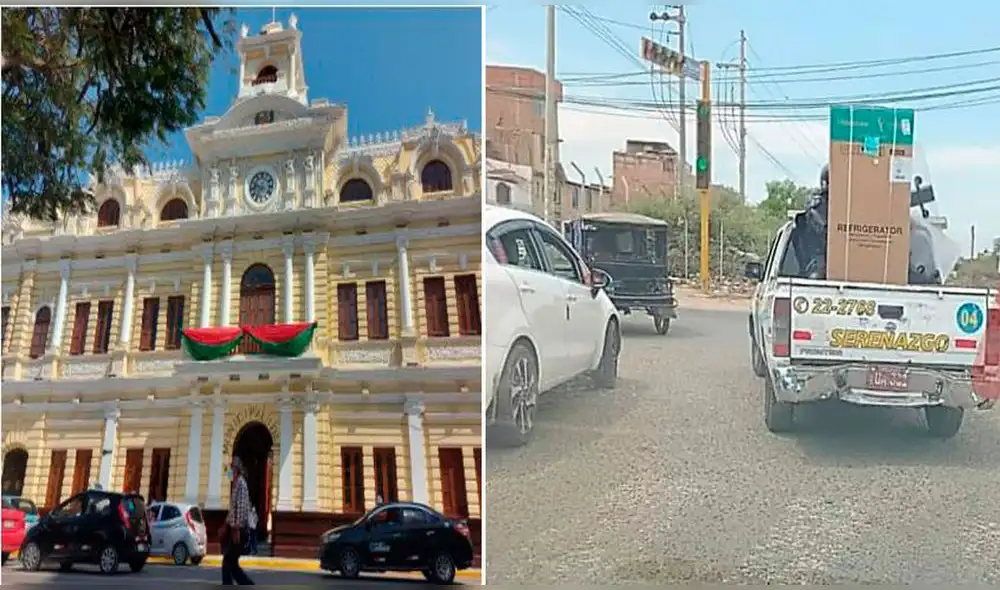 Imágenes de uso irregular de camioneta de serenos se difundió en las redes sociales. Foto: Composición La República/ Contraloría Imágenes de uso irregular de camioneta de serenos se difundió en las redes sociales. Foto: Composición La República/ Contraloría