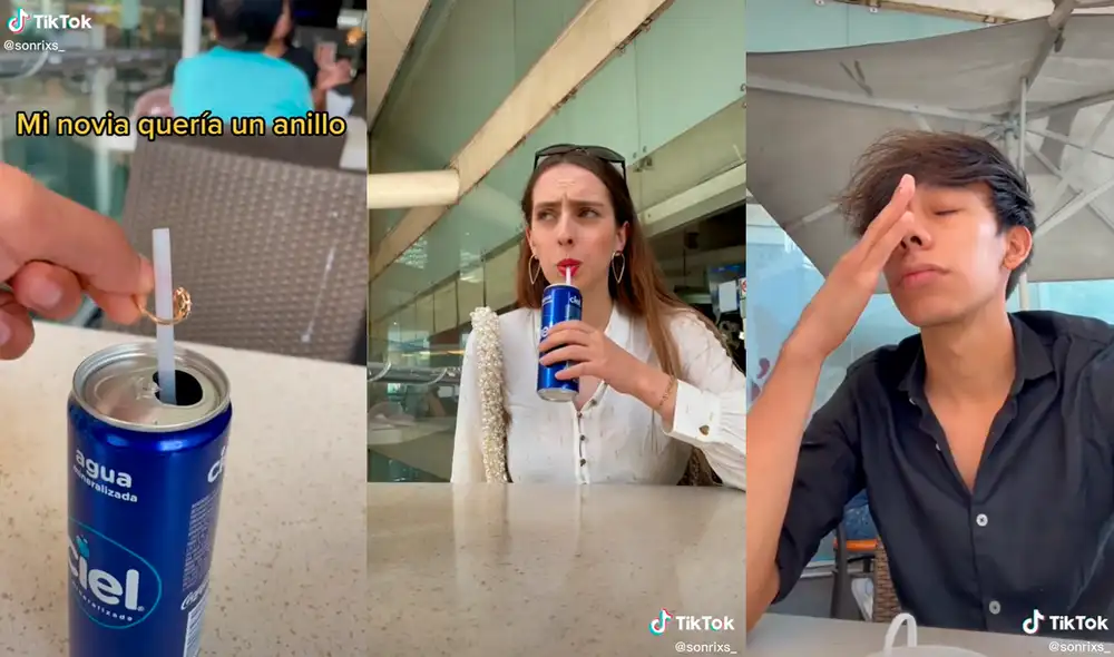 La mujer no se enteró de la sorpresa que le tenía su enamorado. Foto: composición/ @sonrixs_/TikTok