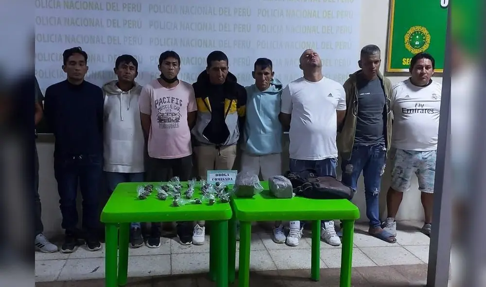 El operativo se realizó en la madrugada de este domingo 29 de mayo, ocho sujetos fueron hallados en el lugar. Foto: PNP