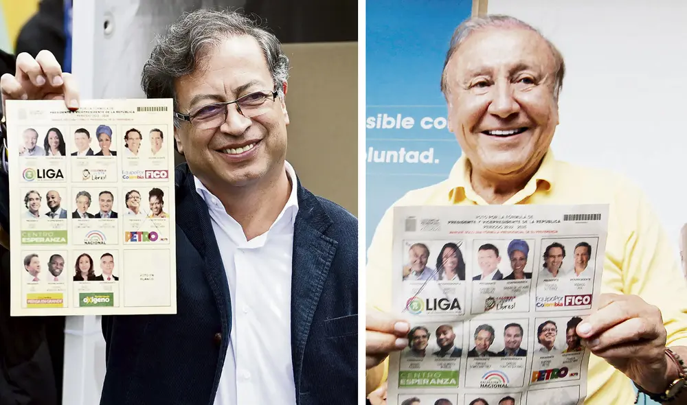 Izquierda. Gustavo Petro logra pasar a segunda vuelta en su tercer intento como candidato. Populista. Rodolfo Hernández propone ir contra la corrupción sin medidas claras. Foto: composición La República Izquierda. Gustavo Petro logra pasar a segunda vuelta en su tercer intento como candidato. Populista. Rodolfo Hernández propone ir contra la corrupción sin medidas claras. Foto: composición La República