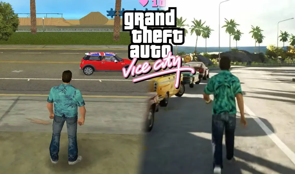 Quizá esta era la manera en que debieron rehacer GTA Vice City en 'The Definitive Edition'. Foto: YouTube