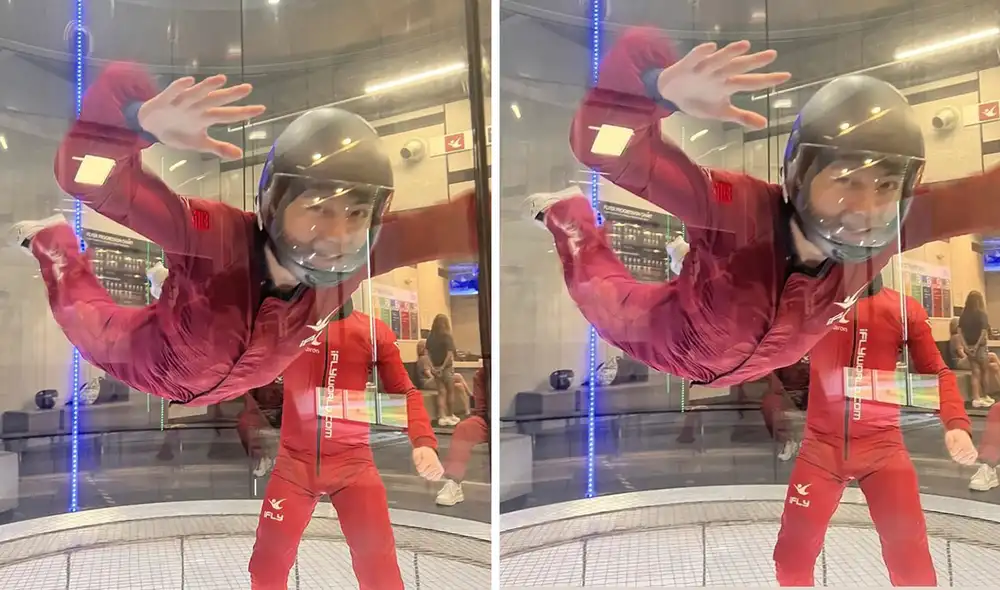 Taehyung viste implementos de protección al experimentar con la fuerza del viento. Foto: Instagram