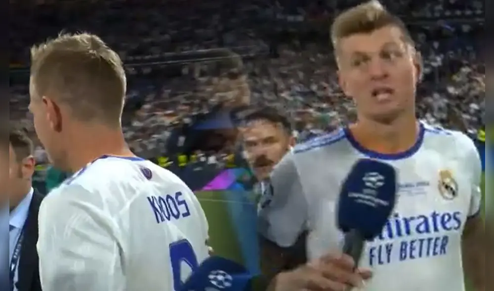Toni Kroos levantó su quinta Champions League. Foto: captura 2HD Toni Kroos levantó su quinta Champions League. Foto: captura 2HD