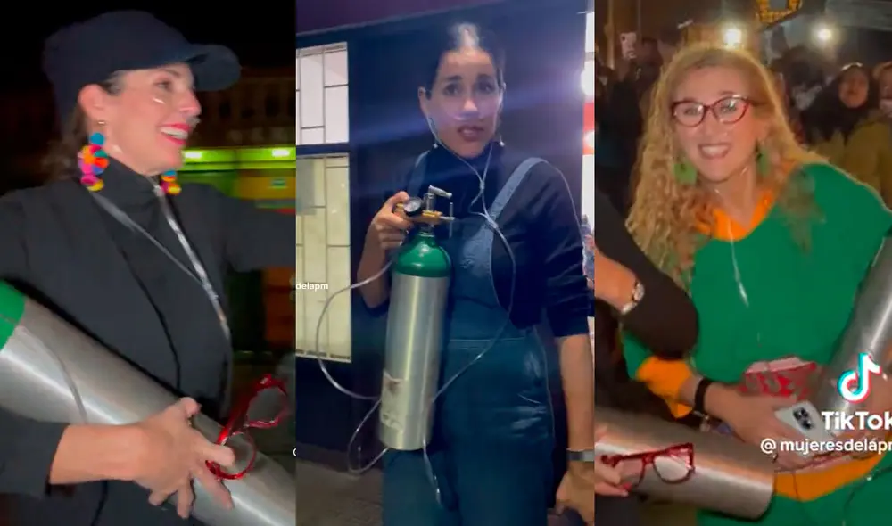 Gianella Neyra, Rebeca Escribens y Katia Condos afectadas por la altura de Huancayo. Foto: captura/TikTok