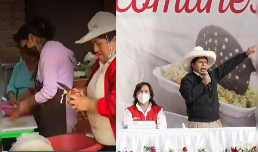 Las madres de familia de esta olla común de Carabayllo trabajan desde las 5 a. m. hasta las 6 p. m. y piden que su labor sea reconocida. Foto: captura Canal N.