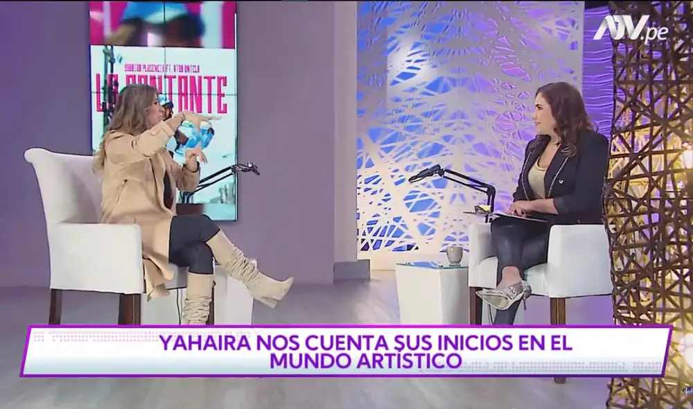 Yahaira Plascencia fue entrevista por Andrea Llora. Foto: captura de YouTube