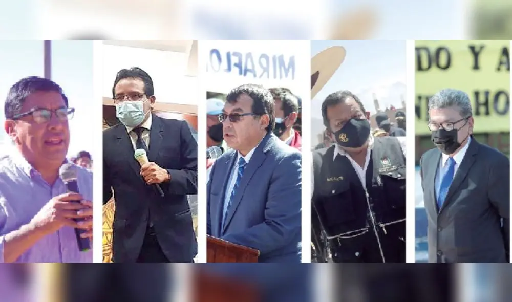 Compiten. Alcaldes Albert Arenas (San Jerónimo), William Peña (Wanchaq), Luis  Aguirre (Miraflores),  Benigno Cornejo (Cerro Colorado) y Jorge Suclla gerente de GRA.