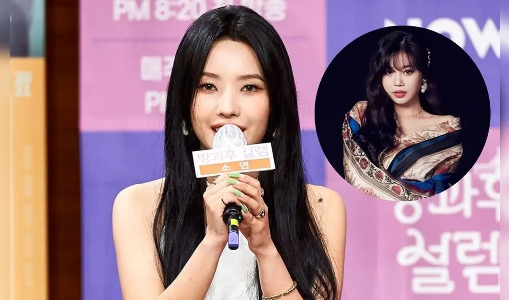 Soyeon recuerda a su compañera de (G)I-DLE. Foto: composición/Allkpop/Cube Entertainment.