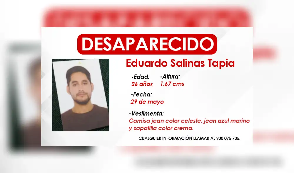 Familia pide encontrar al joven desaparecido. UNMSM se sumó para difundir el afiche de búsqueda. Foto: Composición La República
