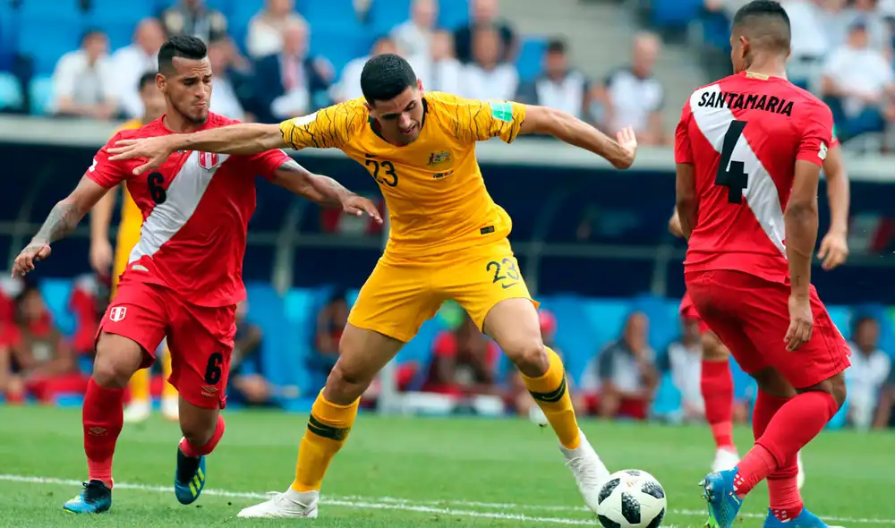 Tom Rogic perdió contra Perú por 2-0 en el Mundial Rusia 2018. Foto: EFE