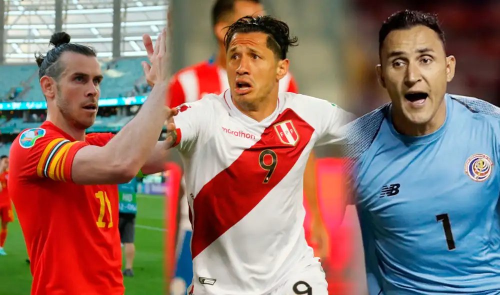 Gianluca Lapadula, Gareth Bale y Keylor Navas son titulares en sus respectivas selecciones. Foto: composición GLR/EFE/La República